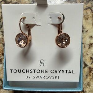 Touchstone Crystal Rose Gold Earrings